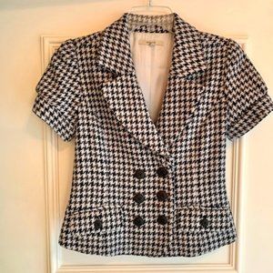 RW&CO Black and white houndstooth Jacket, short sleeves